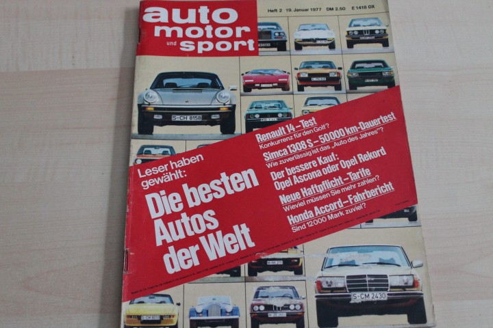 Deckblatt Auto Motor und Sport (02/1977)